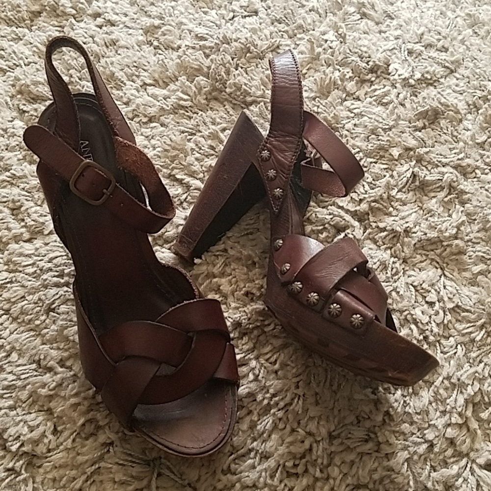 Andreas Leather Strap Heels